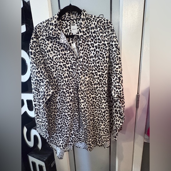 🐆 Anthropologie Maeve Oversized Animal Print Shirt | XL | NWT 🐆 - Picture 2 of 5